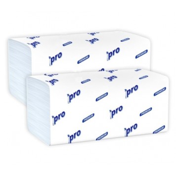 PROtissue Premium c443 ,бумажные 2-слойные полотенца Z-сложения, 24х21,5 см белые