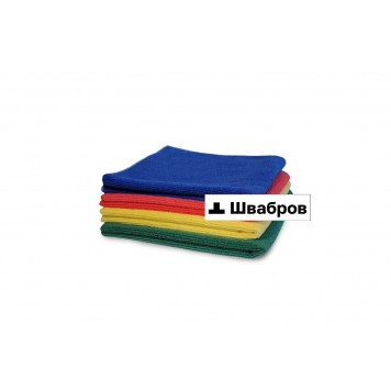 Салфетка из микрофибры 220гр/м2 40х60см красная/зеленая/синяя/красная-1